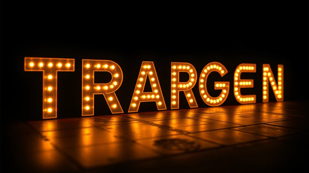 A trigger word feeding a row of matching character frames, glowing on dark
