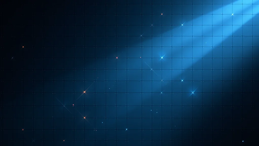 A tiled upscale grid assembling into one large panel, glowing on dark