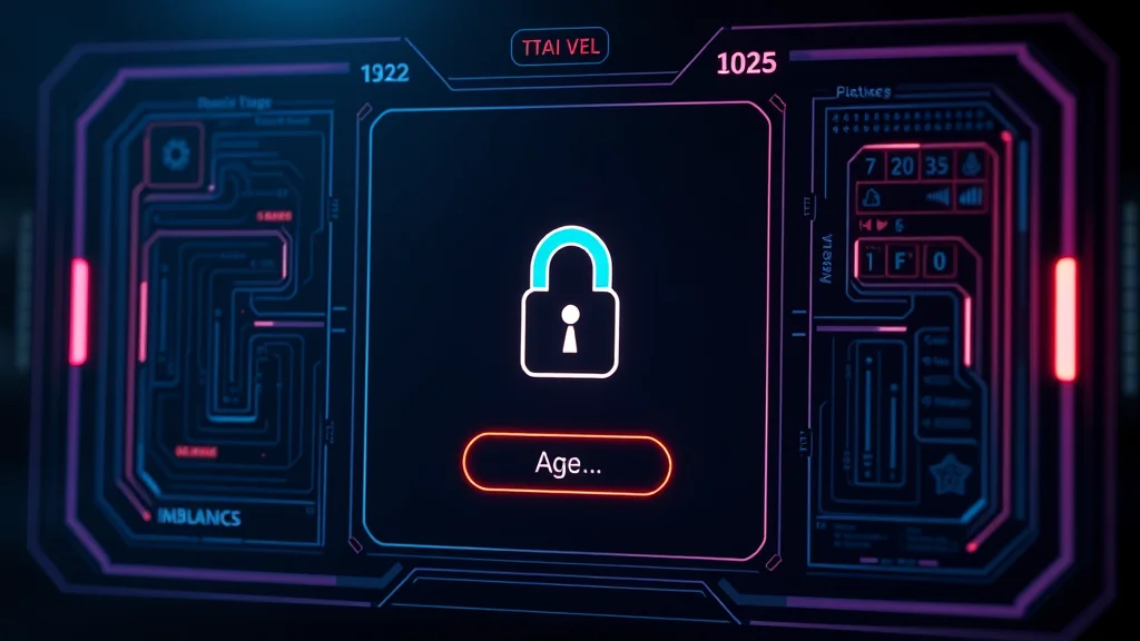 Age verification gate and privacy toggle on a dark UI, concept