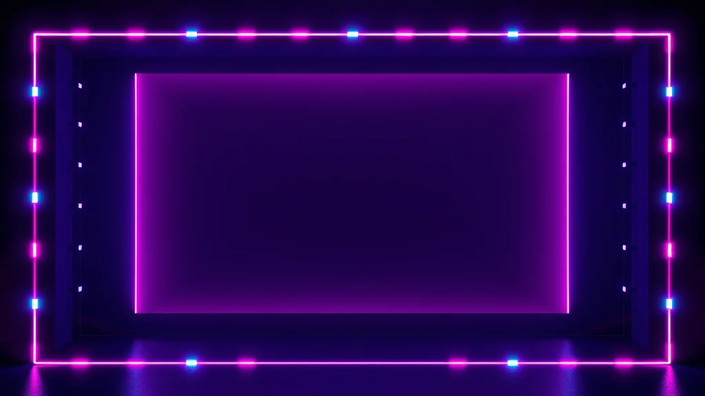 Prompt box feeding a glowing image result frame, neon nodes