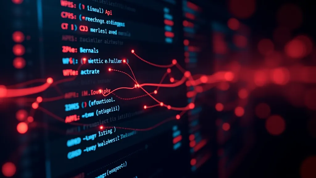 API configuration panel with glowing connection lines