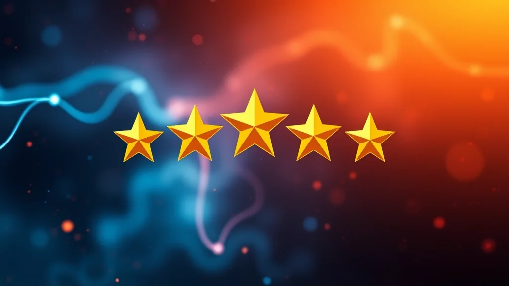 Five-star rating over a video app interface