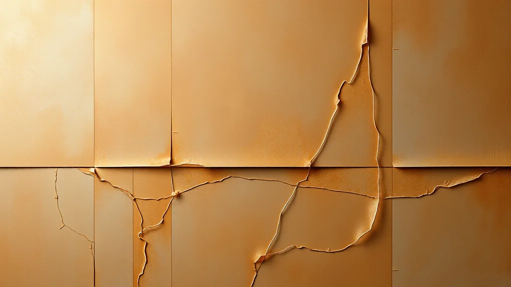 A barrier over a polished art canvas, abstract concept