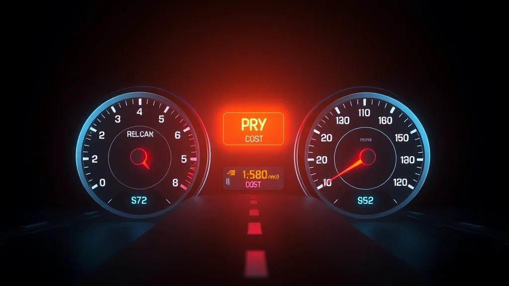 Privacy, cost, and speed gauges across two paths, glowing on dark