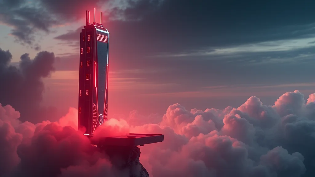 A desktop tower versus a cloud node on a balance, neon nodes