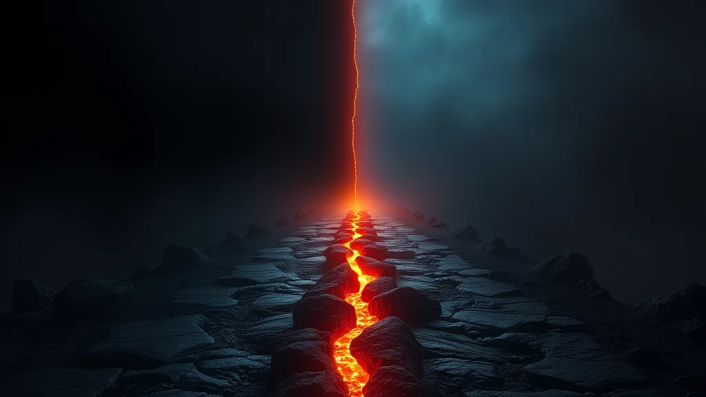 A split comparison board of two paths, glowing on dark
