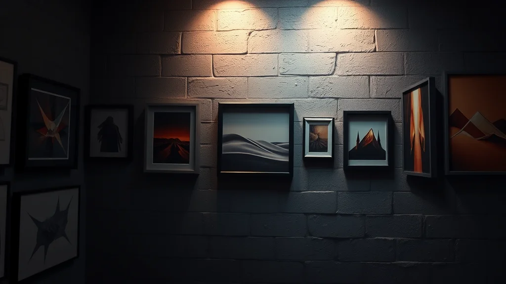 A filtered art gallery wall, abstract concept