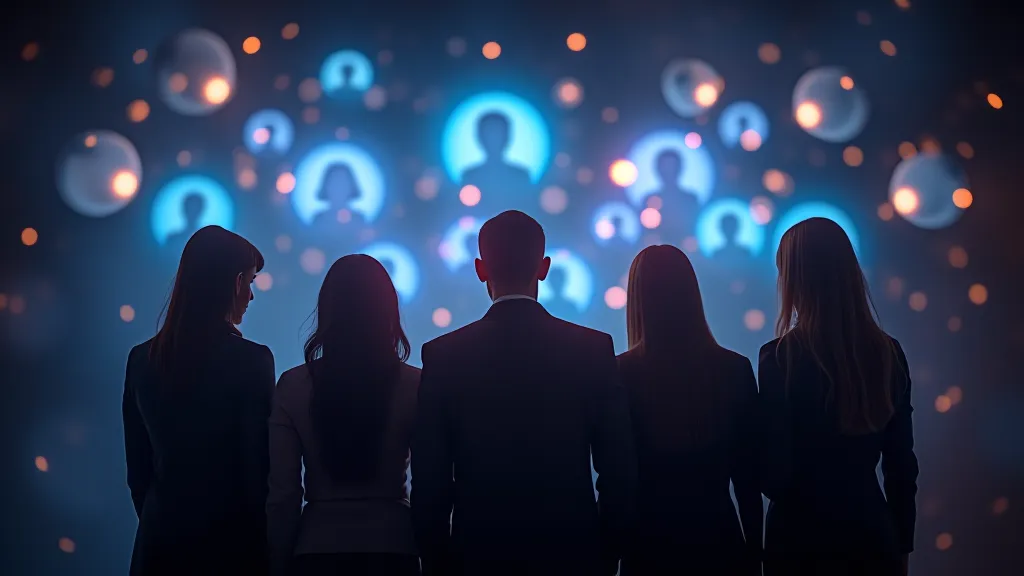 Group chat concept with multiple avatar orbs