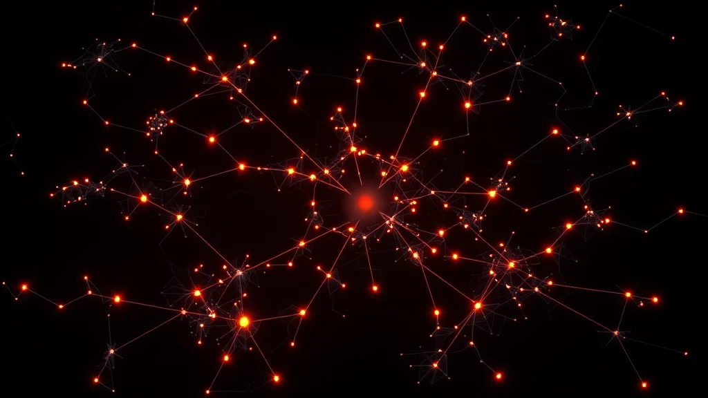 A branching map of alternative routes around a blocked node, glowing on dark
