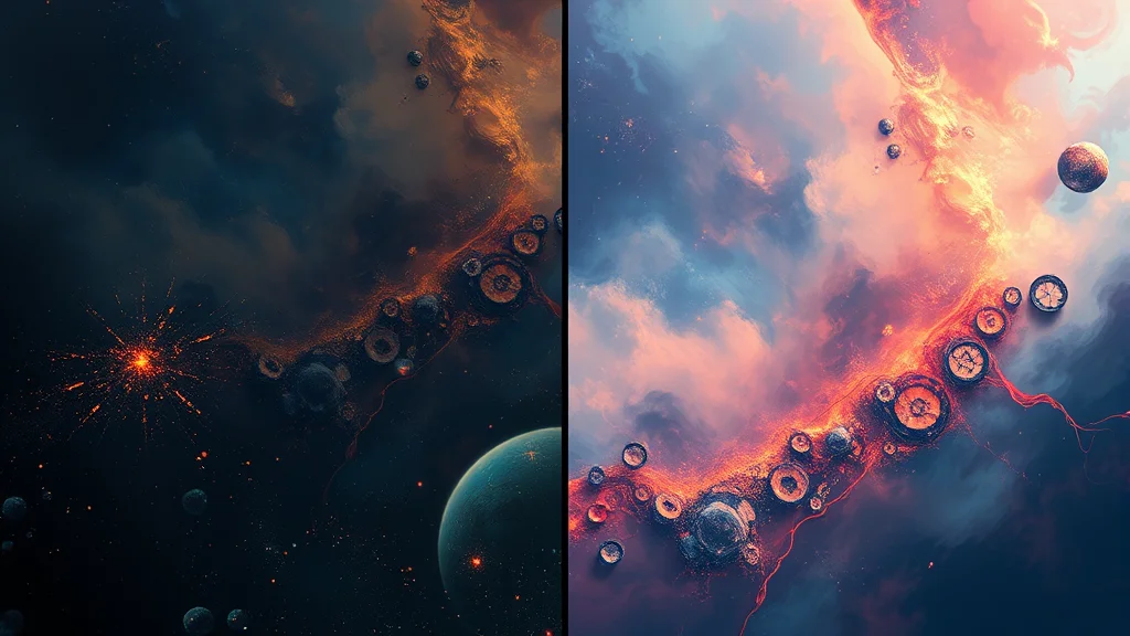 Style panels (photoreal, anime, 3D, painterly) side by side, abstract concept