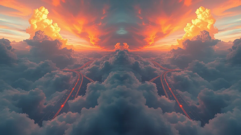A cloud route versus a local machine route compared, abstract concept