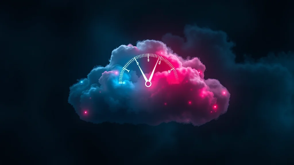 A data exposure gauge for cloud versus local, neon nodes on dark