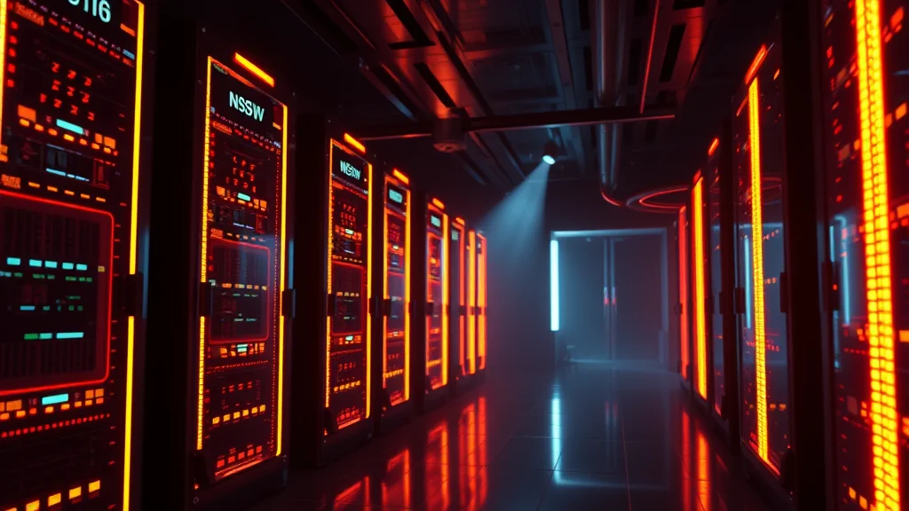 Server channel list with an age-gated NSFW node glowing, abstract