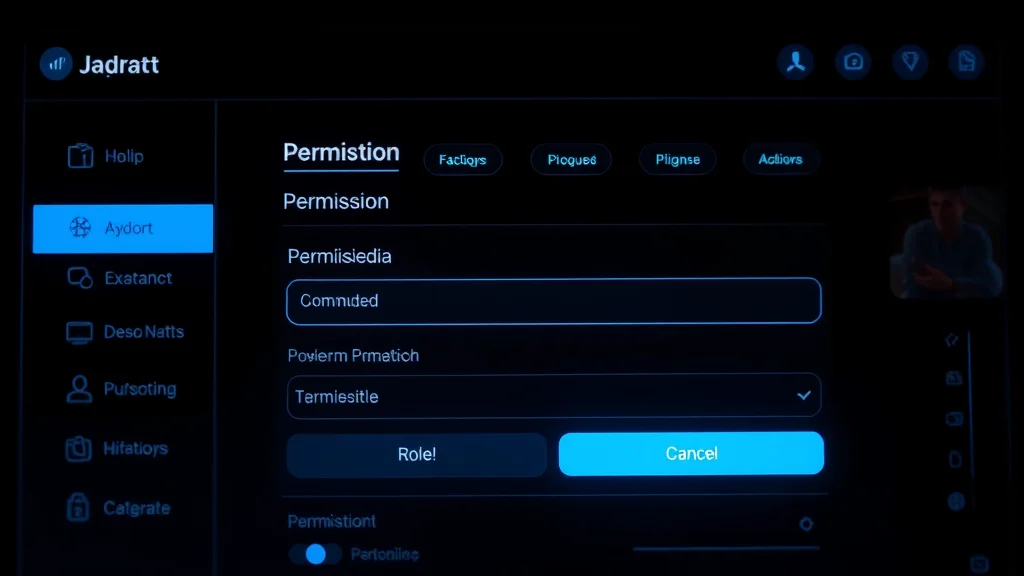 Bot permission and role toggles on a dark UI, glowing