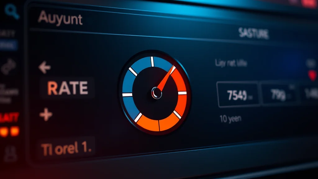 Rate limit gauge and API key token on a dark UI panel, glowing
