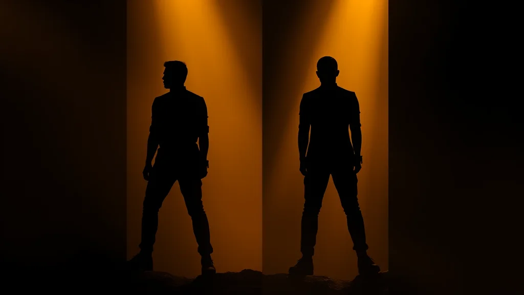 Same silhouette under different lighting moods, glowing on dark