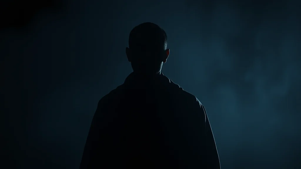 A reveal and layering slider beside a clothed silhouette, glowing on dark