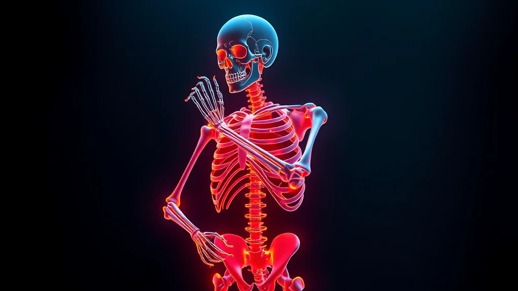 Prompt pose locked by a control skeleton overlay, neon nodes on dark