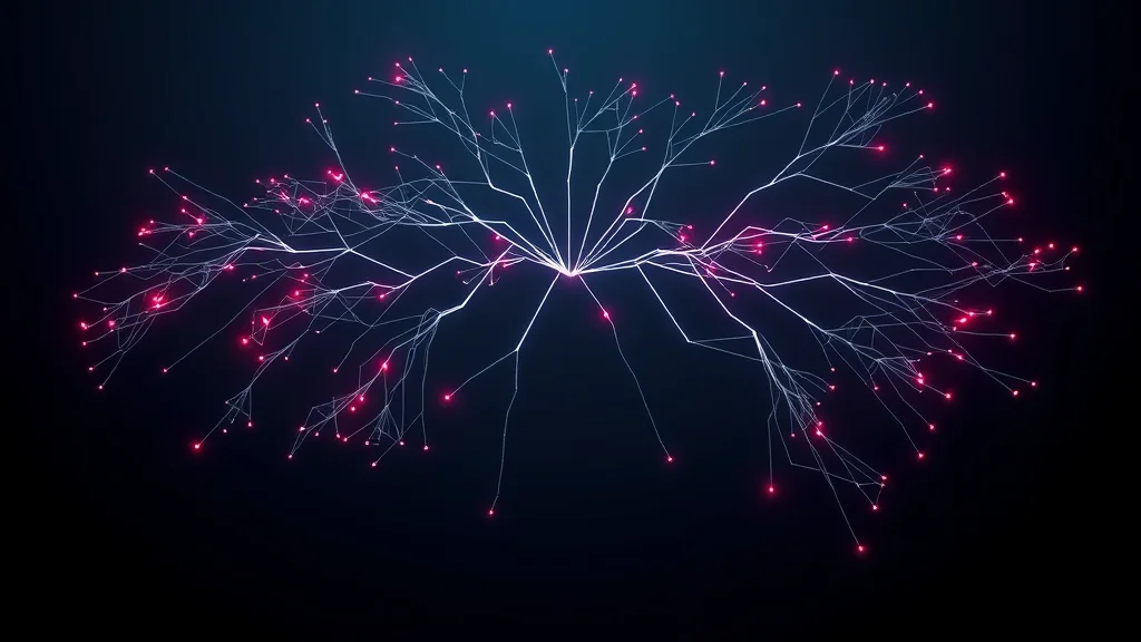 Per model syntax branches splitting from one prompt node, neon nodes on dark