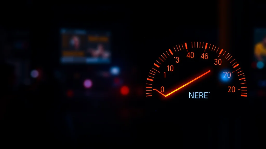 A fake versus real site detector gauge, neon nodes on dark
