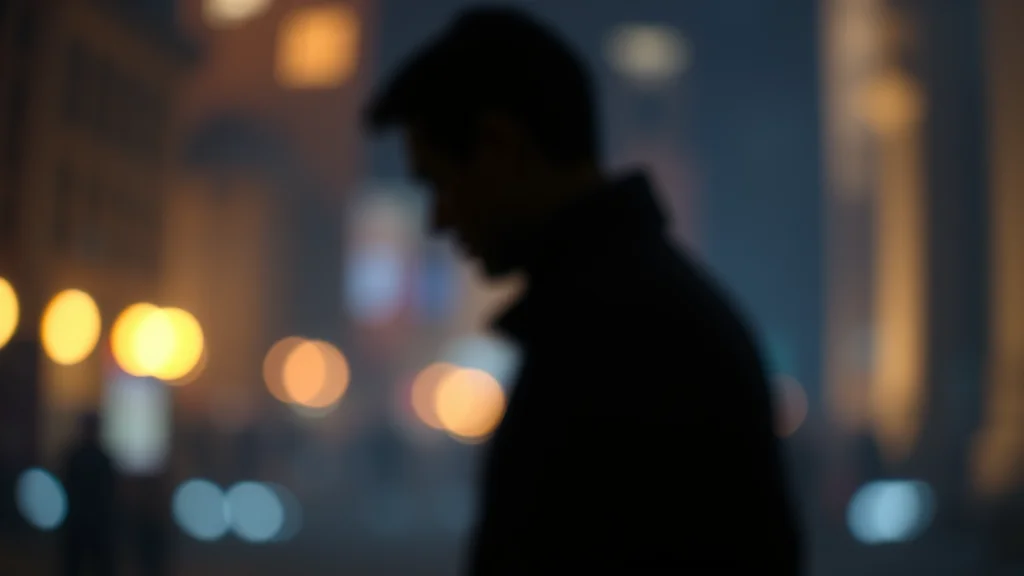 A depth of field slider blurring a background behind a figure outline, glowing on dark