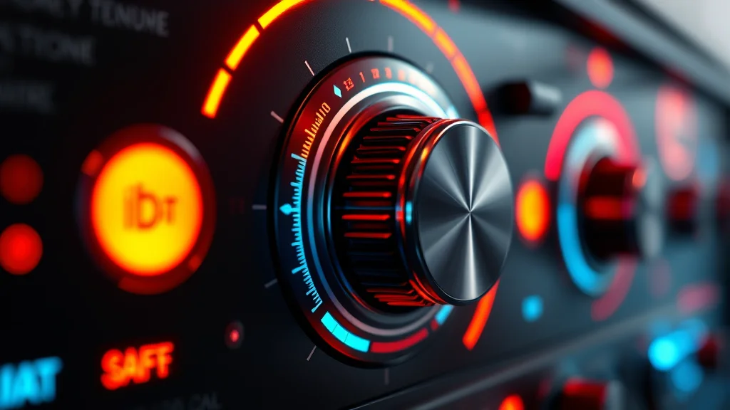 Setting dials (steps, CFG, sampler) with safe-zone markers, abstract concept