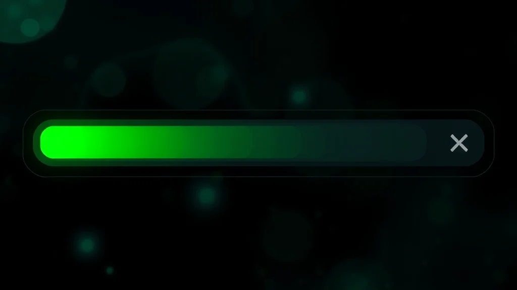 A slider panel with green recommended ranges, glowing on dark
