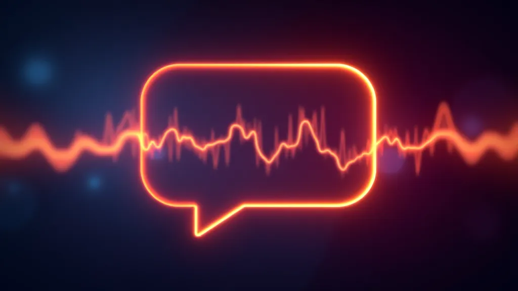 Voice note waveform glowing in a chat bubble