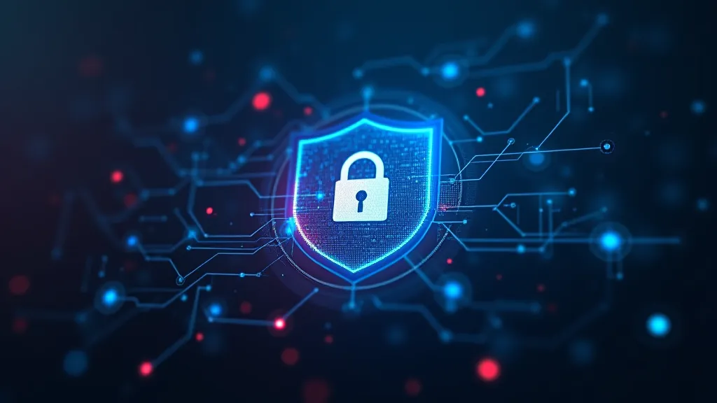 Privacy shield icon over a messaging interface