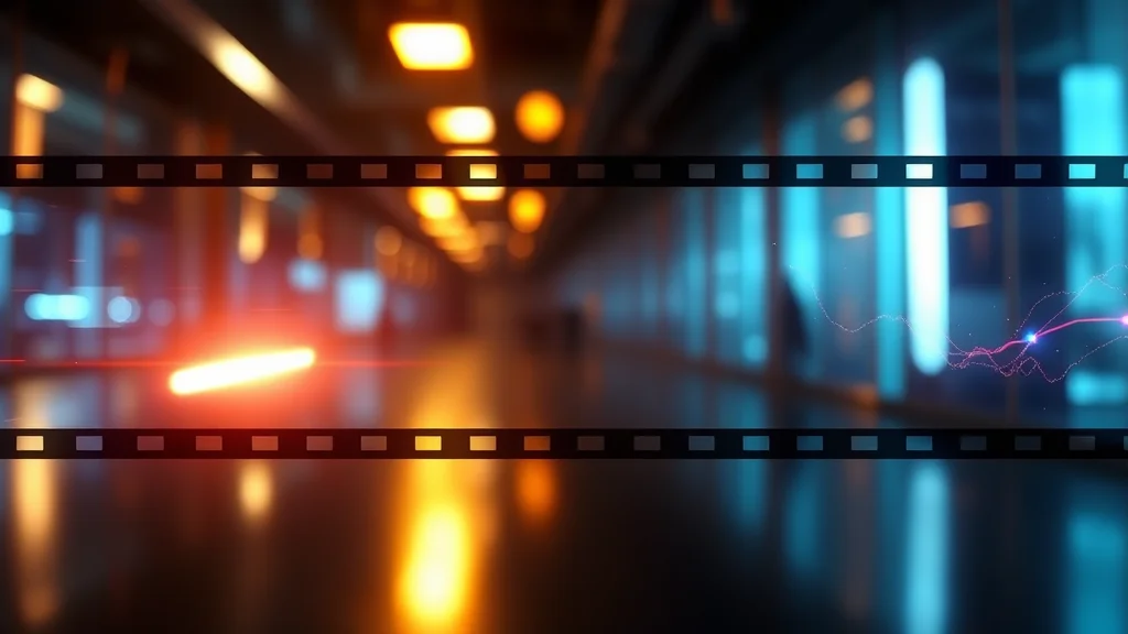 Image frame morphing into a looping video strip, abstract