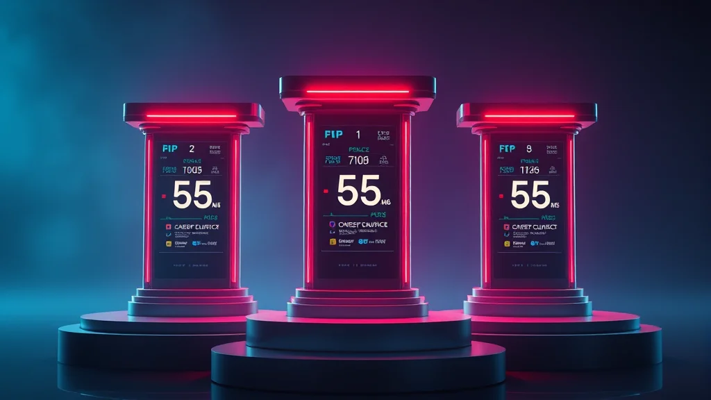 Three platform pillars with AI-policy and fee meters side by side, abstract