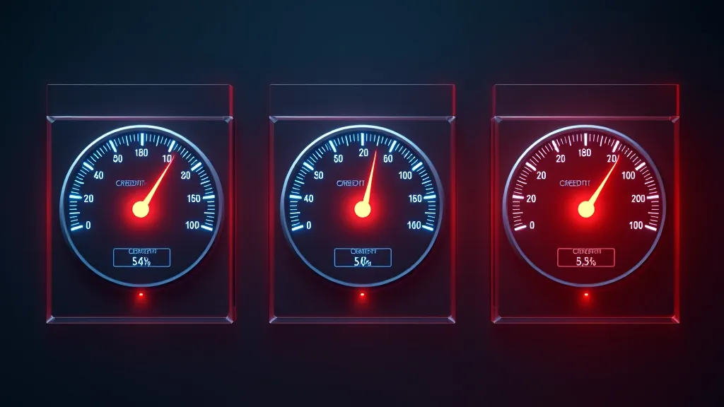 Free-credit meters compared across three panels concept