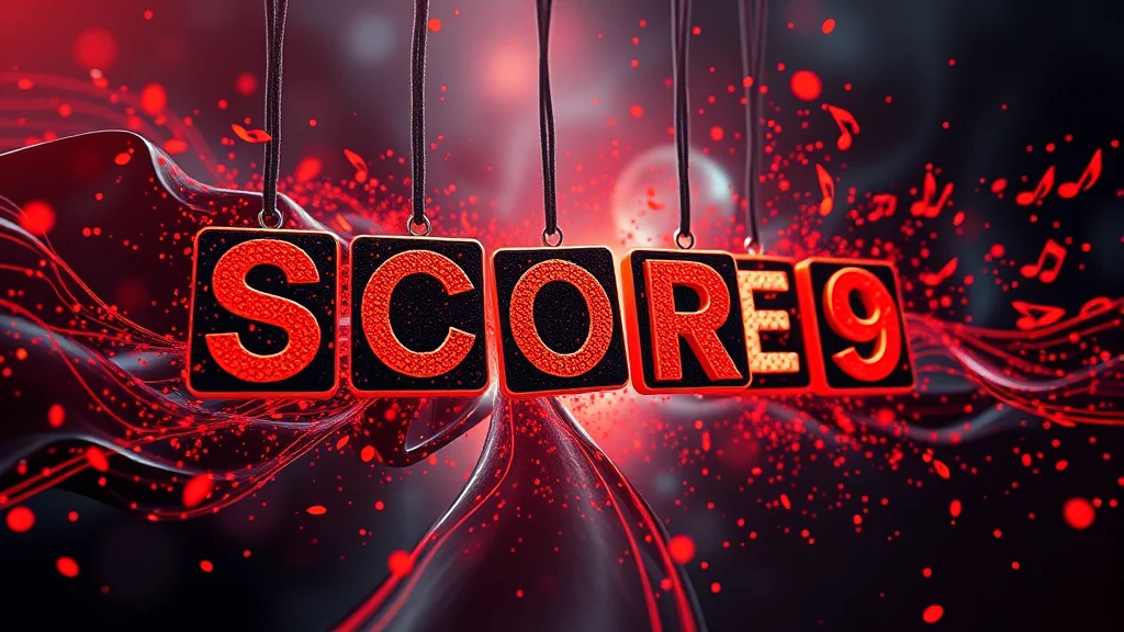 Score tag tokens (score_9 style) flowing into an art canvas, abstract