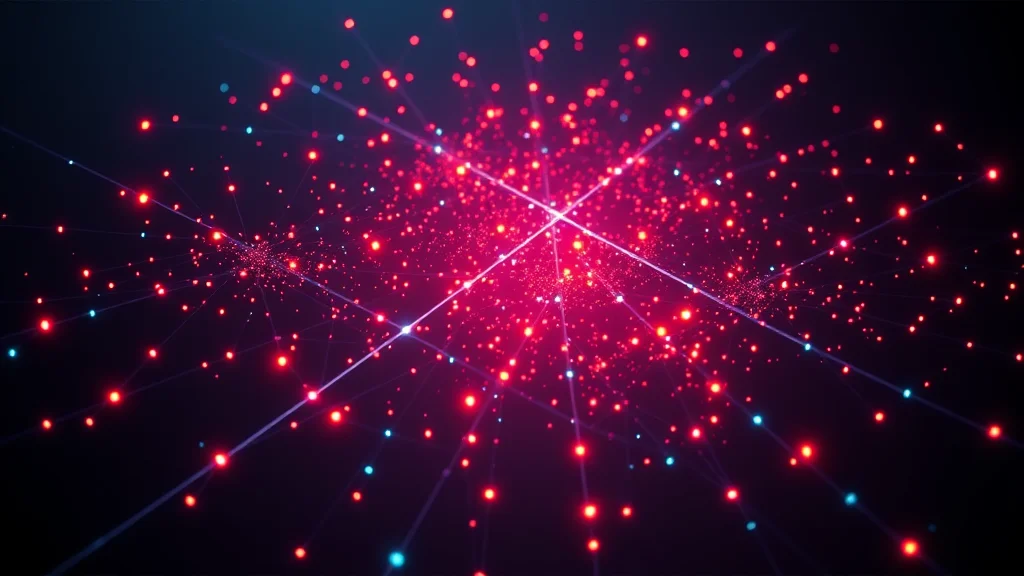 Anime output variety grid, glowing nodes on dark background