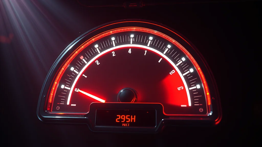 A maxed-out credit meter, abstract concept