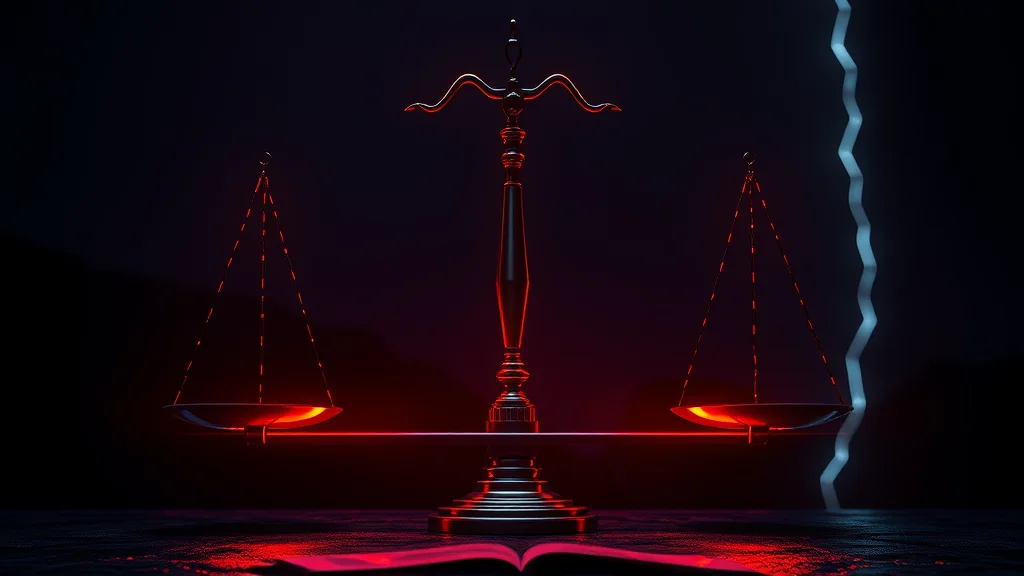 A price versus freedom balance scale, neon nodes on dark