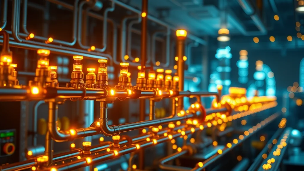VAE and refiner pipeline diagram with glowing nodes, abstract