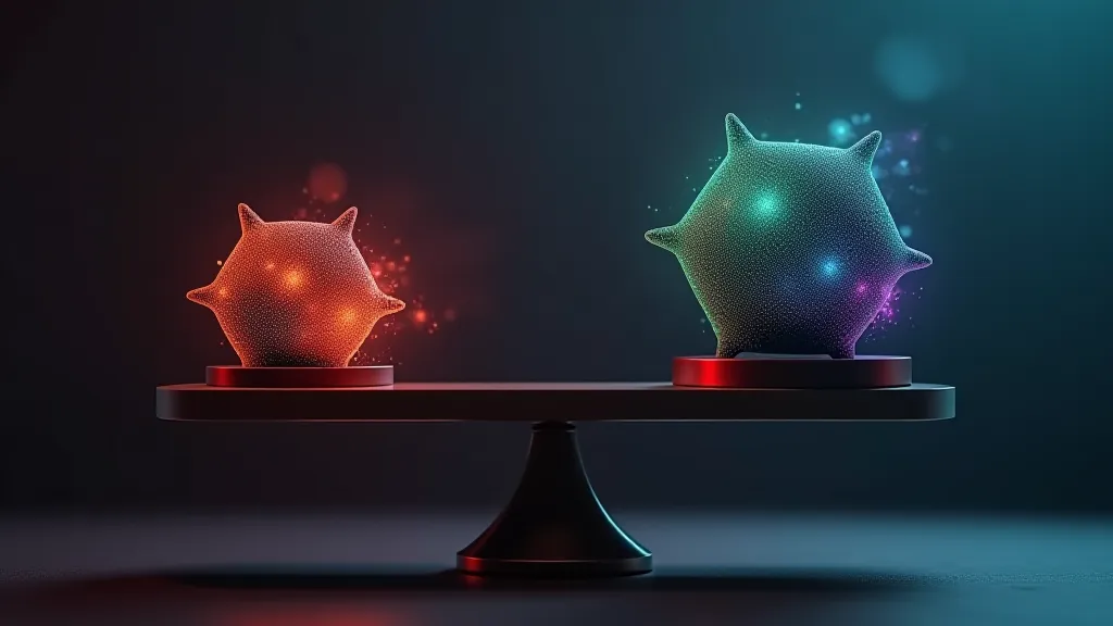 Comparison scale balancing free vs paid badges