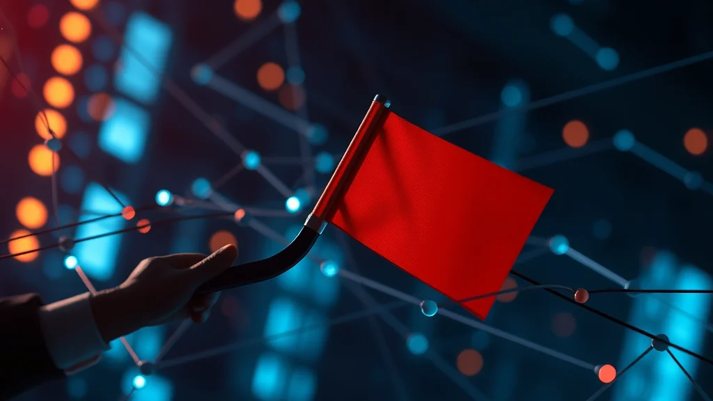 A flagged node being removed from a network, abstract concept