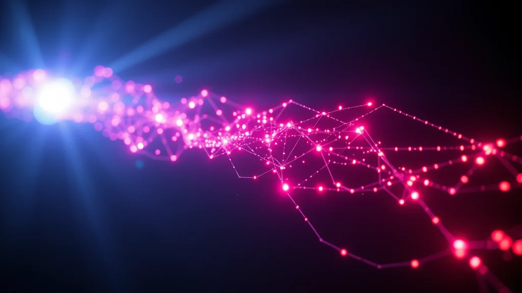 A reporting and removal flow of light, neon nodes on dark