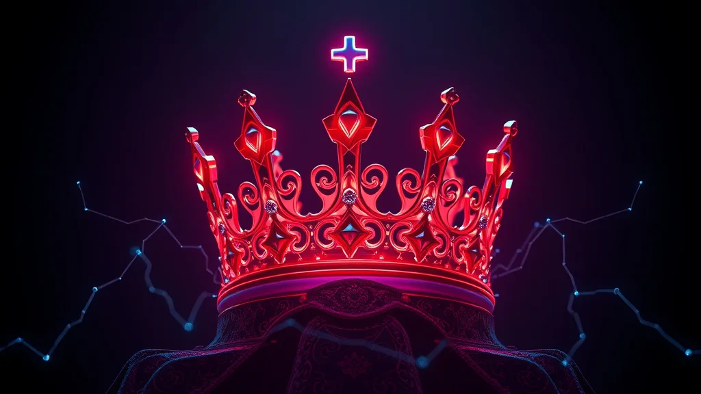 A value crown over a popular used card, neon nodes on dark