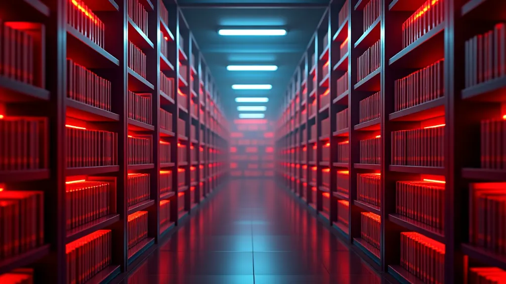 Massive LoRA model library shelf concept, glowing nodes