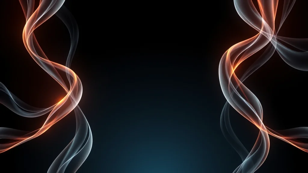 Abstract several ribbon pairs of flow and frames on dark, one brighter, editorial concept