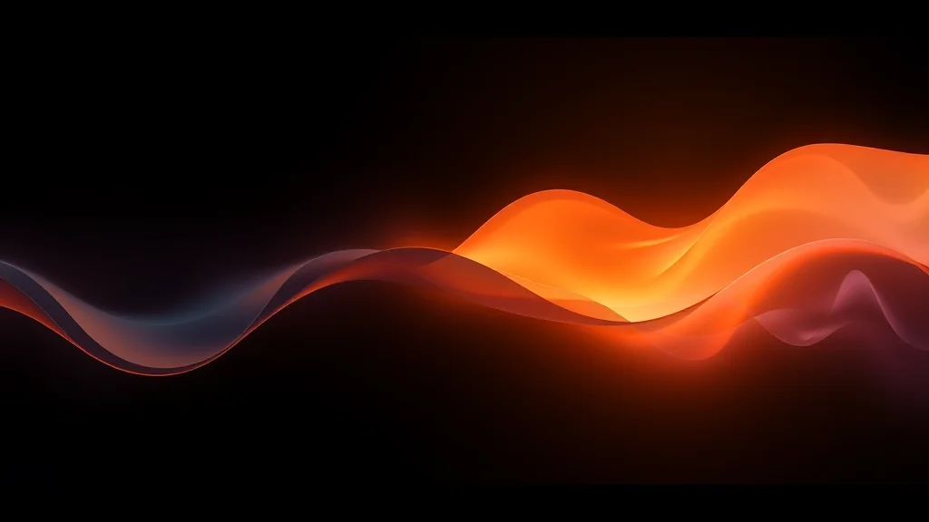 Abstract several forms of differing warm-cool balance on dark, one brighter, editorial concept