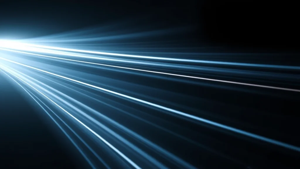 A living stream of luminous dashes across black, abstract terminal feel