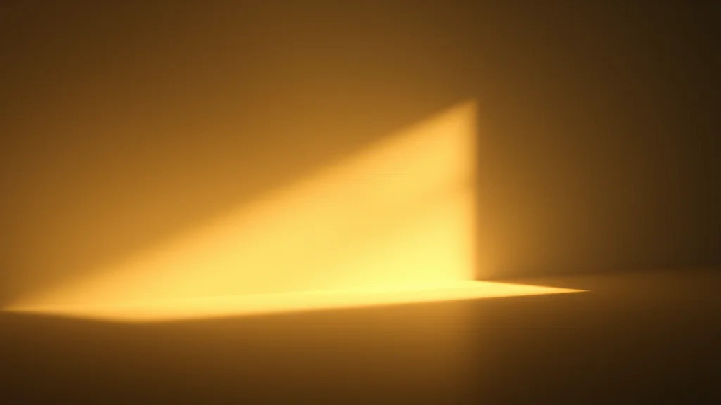 A luminous vignette of realistic soft light and shadow, abstract, no face