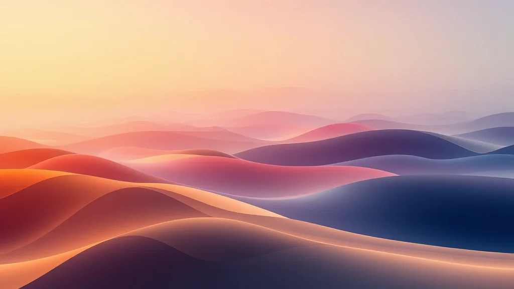 Sweeping layered color horizon suggesting a wallpaper vista, abstract