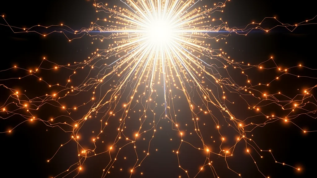 A radiant white and gold divine mood board, neon nodes on dark