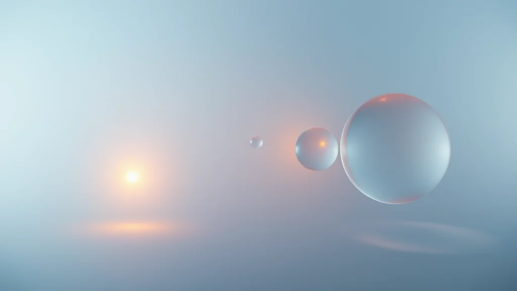 A small luminous shape next to bigger clearer ones, abstract upgrade of options