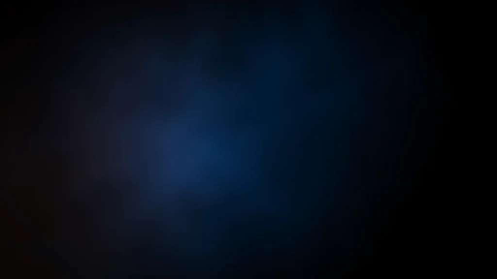 Abstract warning glow easing into calm blue light, on dark